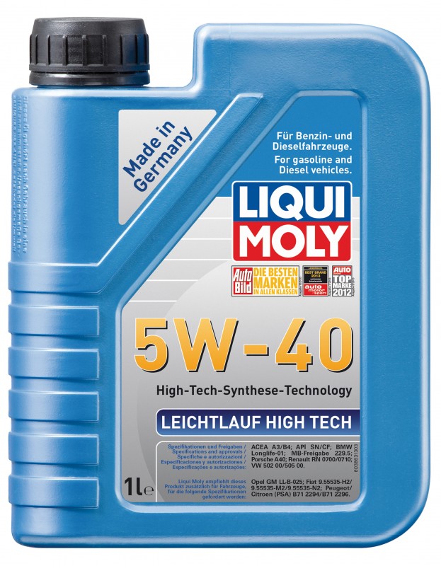 8028 LiquiMoly НС-синт.мот.масло Leichtlauf High Tech 5W-40 SN/CF;A3/B4(1л)