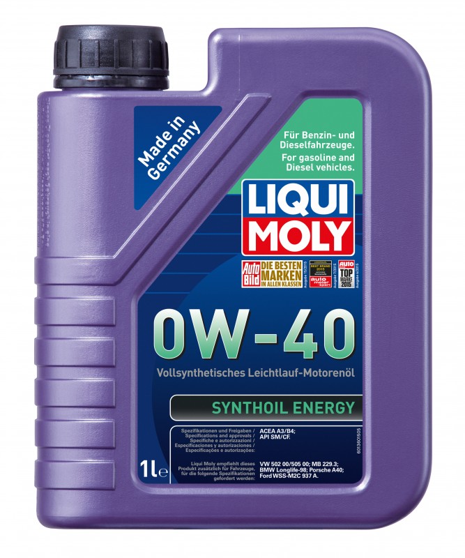 9514/1922 LiquiMoly Синт.мот.масло  Synthoil Energy 0W-40 SM/CF;A3/B4(1л) кор-6шт