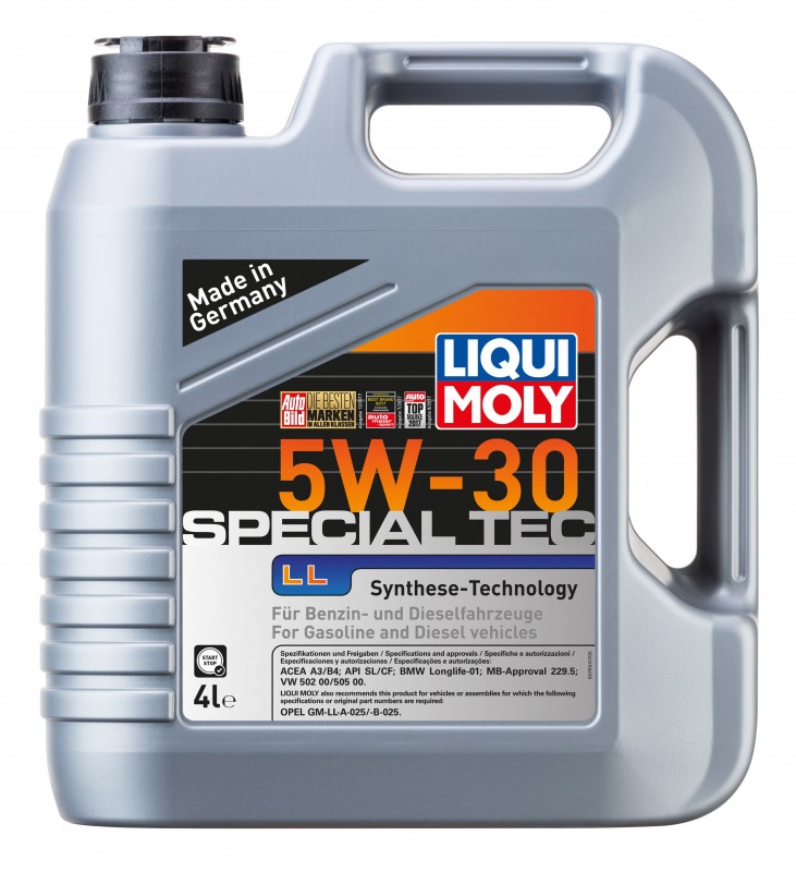 2339/7654 LiquiMoly НС-синт.мот.масло Special Tec LL  5W-30 SL/CF;A3/B4(4л)