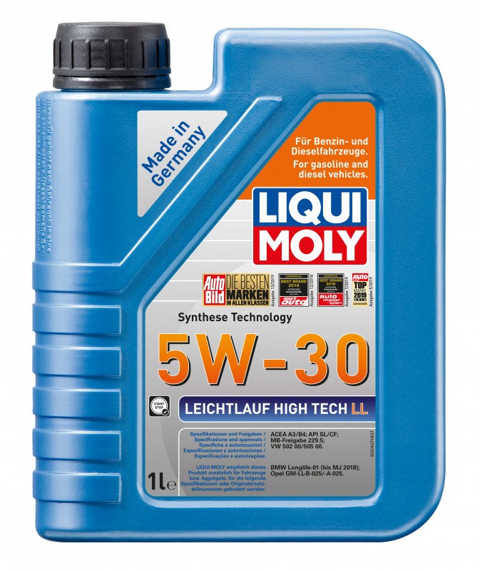 39005 LiquiMoly НС-синт. мот.масло Leichtlauf High Tech LL 5W-30 CF/SL A3/B4 (1л)