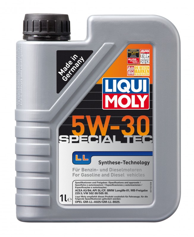 2447/8054 LiquiMoly НС-синт. мот.масло Special Tec LL 5W-30 CF/SL A3/B4 (1л)