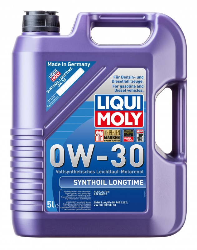 8977 LiquiMoly Синт.мот.масло Synthoil Longtime 0W-30 SM/CF;A3/B4(5л)
