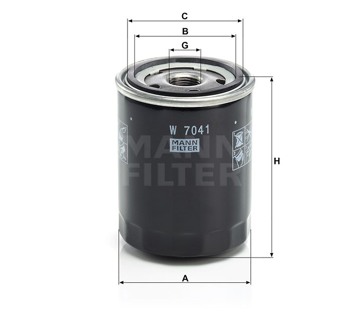 Фильтр масляный для ДВС а/м W 7041,VIC C207L
