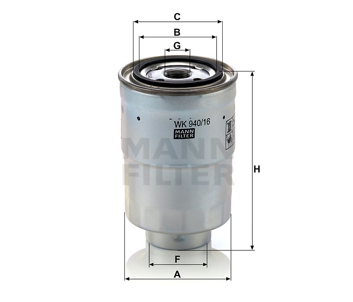 Фильтр топливный для ДВС а/м WK 940/16 X,VIC FC1001.SAKURA FC326J