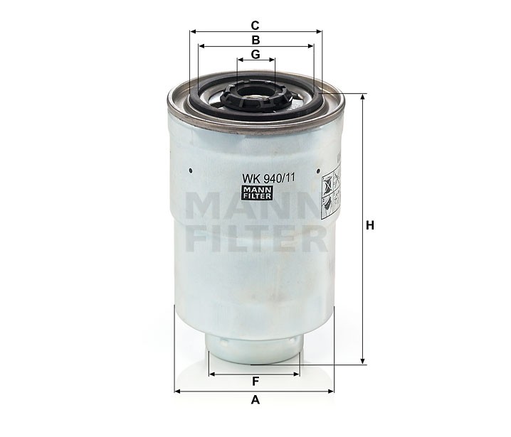 Фильтр топливный для ДВС а/м WK 940/11 X,VIC FC1203.SAKURA FC1001,VIC FC321.SAKURA FC409