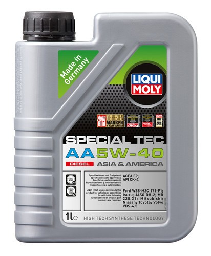 21330 LiquiMoly НС-синт. мот.масло Special Tec AA  Diesel 5W-40 CK-4 E9 (1л)
