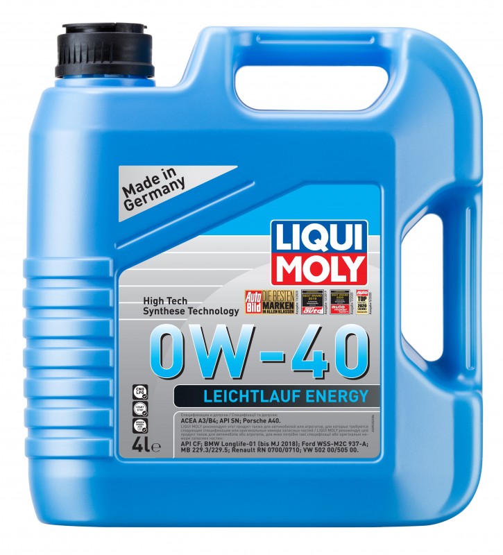 39035 LiquiMoly Синт. мот.масло Leiсhtlauf Energy 0W-40 SN A3/B4 (4л)
