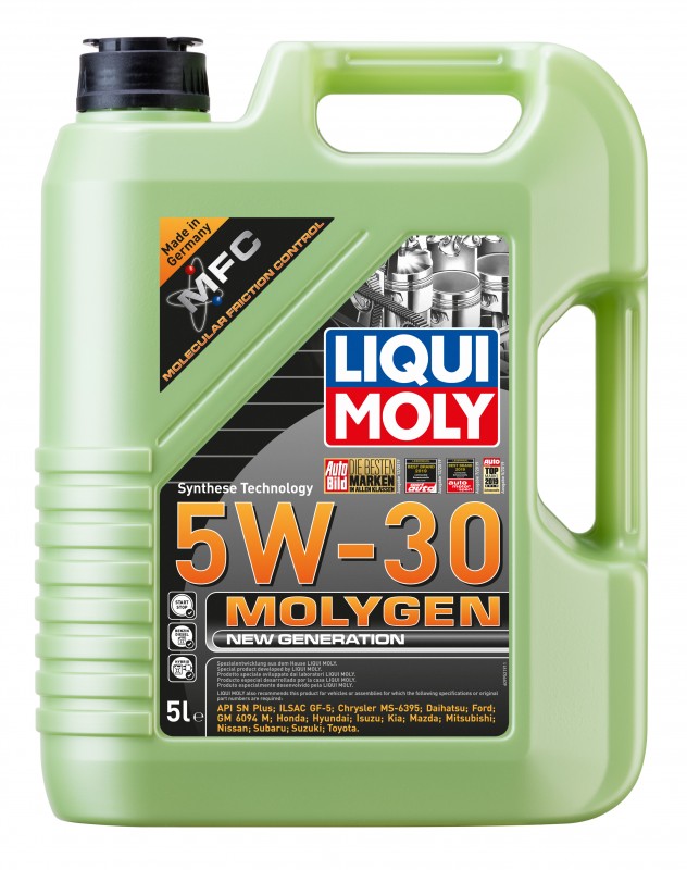9043D LiquiMoly АКЦИЯ НС-синт. мот.масло Molygen New Generation 5W-30 (5л)+фонарик арт.7520R