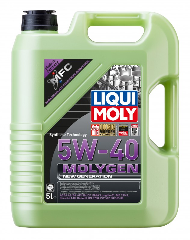 9055 LiquiMoly НС-синт.мот.масло Molygen New Generation 5W-40 SN/CF;A3/B4 (5л)