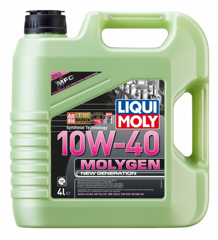 9060 LiquiMoly НС-синт.мот.масло Molygen New Generation 10W-40 SL/CF;A3/B4 (4л)