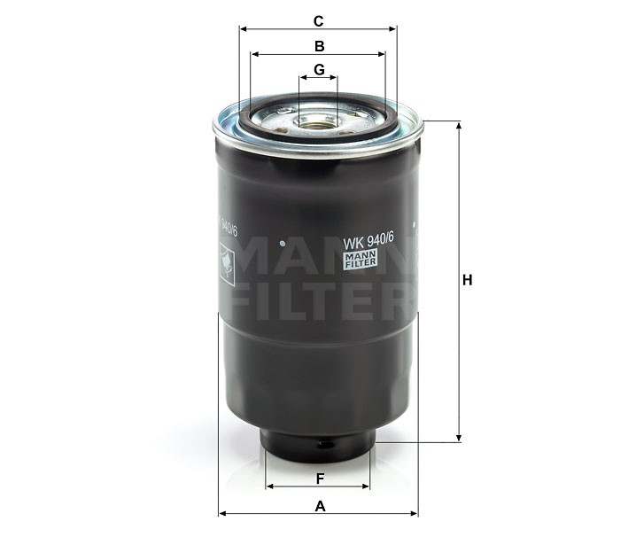 Фильтр топливный для ДВС а/м WK 940/6 X,VIC FC226