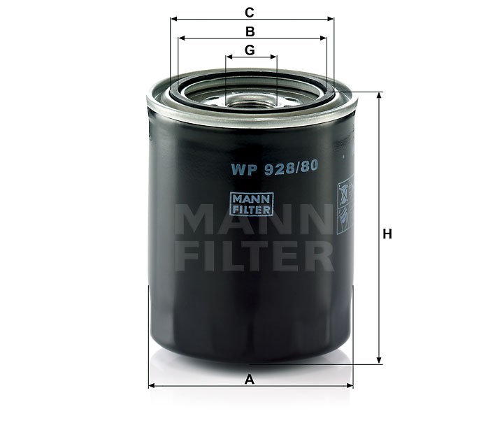 Фильтр масляный для ДВС а/м WP 928/80,VIC C115