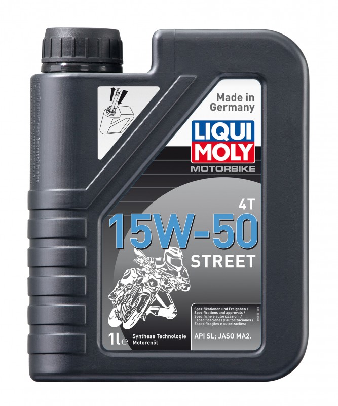 2555 LiquiMoly НС-синт.мот.масло д/4-т.мотоц. Motorbike 4T Street 15W-50 SL;MA-2(1л)