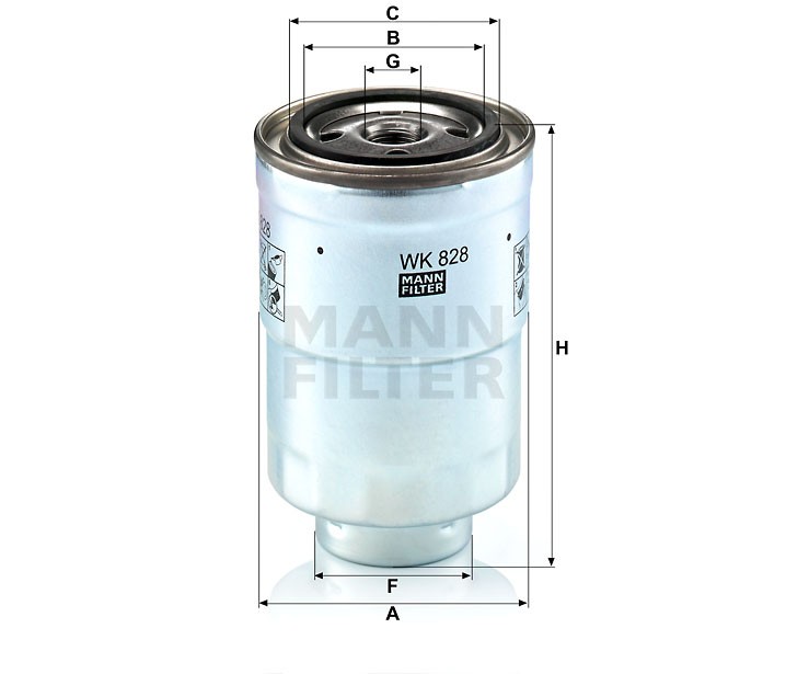 Фильтр топливный для ДВС а/м WK 828 X,VIC FC158